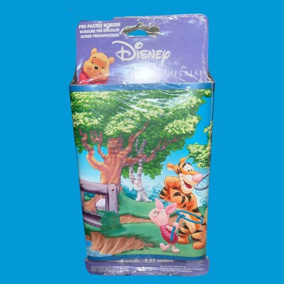 2 NIP Vintage Disney Winnie the Pooh Pre Pasted Wallpaper Border 5 Yds Each B12 - Picture 2 of 6